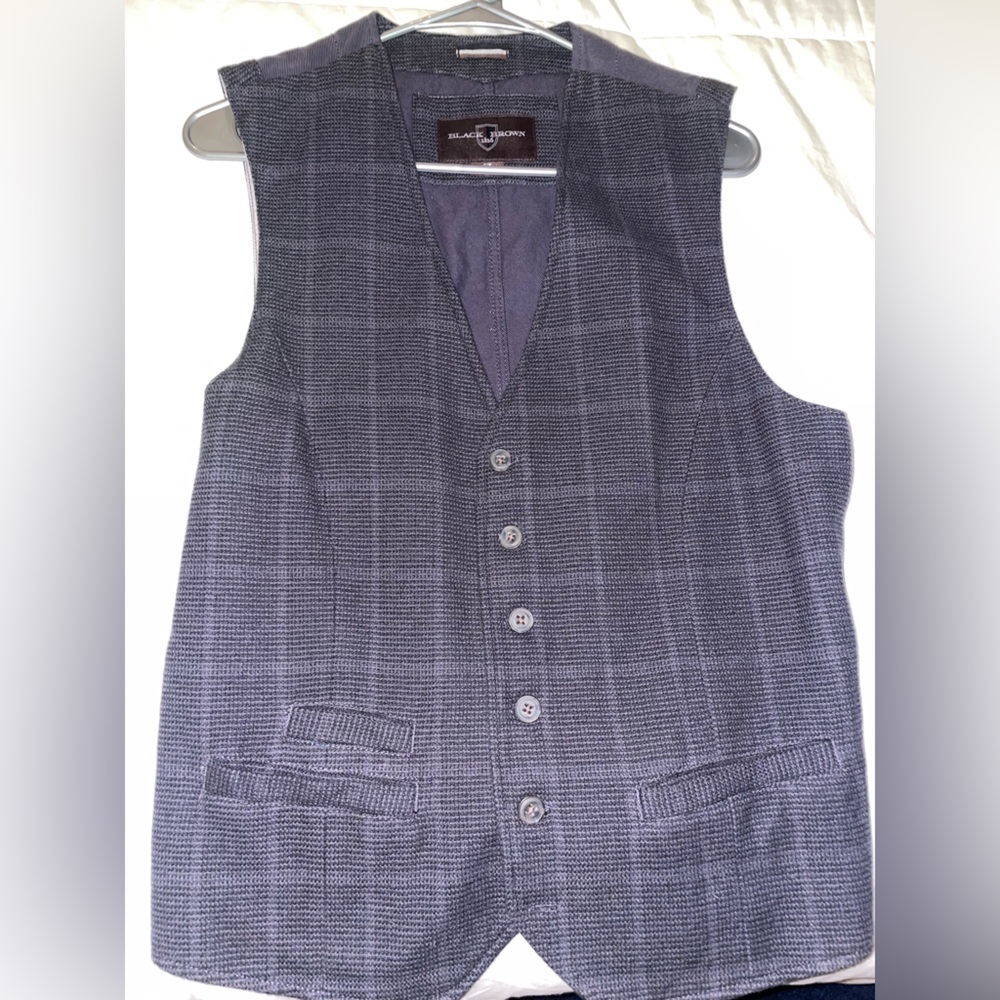 Black Brown Waistecoat Mens: S